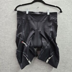 Louis Garneau‎ Women Activewear Shorts XL Black Nylon Polyurethane Biker Logo 8"